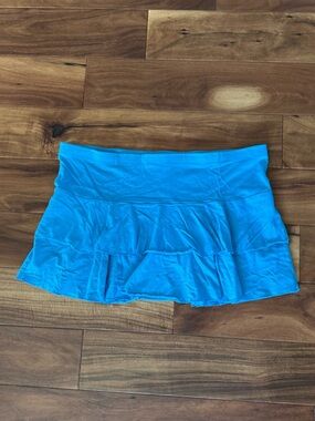 Express Blue Tiered Ruffled Mini Skirt size Large